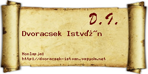 Dvoracsek István névjegykártya