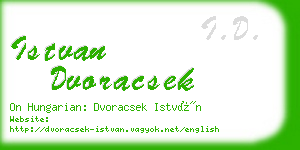 istvan dvoracsek business card